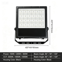 Luminaria LED SMD Ultrafina de Aluminio para Canchas de Pickleball, Alta Luminosidad, Luz Diurna 6500k, 300w 240w 200w, IP65, 3 Años de Garantía, Guangdong