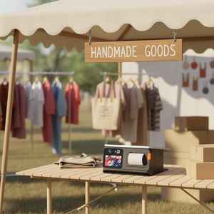 Sistema POS Móvil para Supermercado HP-68, Intel Pentium, Android 13.0, Pantalla Táctil de 8 Pulgadas, Impresora Térmica, Código de Barras 2D, NFC, USB, WiFi - Product Image 1