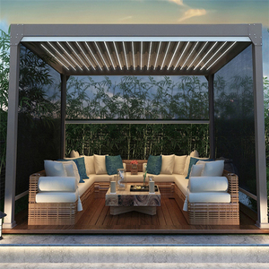 <span class=keywords><strong>Pergola</strong></span> motorisée robuste en alliage d'aluminium rond, imperméable, avec revêtement en poudre, <span class=keywords><strong>protection</strong></span> <span class=keywords><strong>solaire</strong></span> de haute qualité - Product Image 3