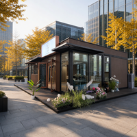 Kiosque à café modulaire préfabriqué en conteneur High Cube de 40 pieds pour la rue, les places publiques et les centres de villégiature