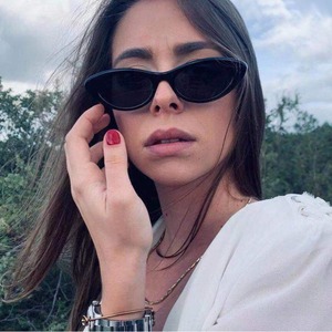 Maidis Cat Eye Sunglasses Women Small Frame Yellow Lens UV400 Protection PC Frame Fashion Trendy - Product Image 3