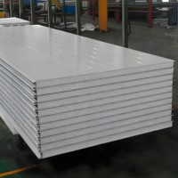 Panneaux sandwich en acier ignifugés pour entrepôts, murs extérieurs de bâtiments industriels, laine de roche/polyuréthane/EPS/PIR