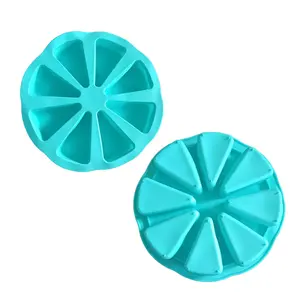 Horno de microondas de silicona, herramienta para hornear, molde para pastel reutilizable de 8 cavidades para Pizza