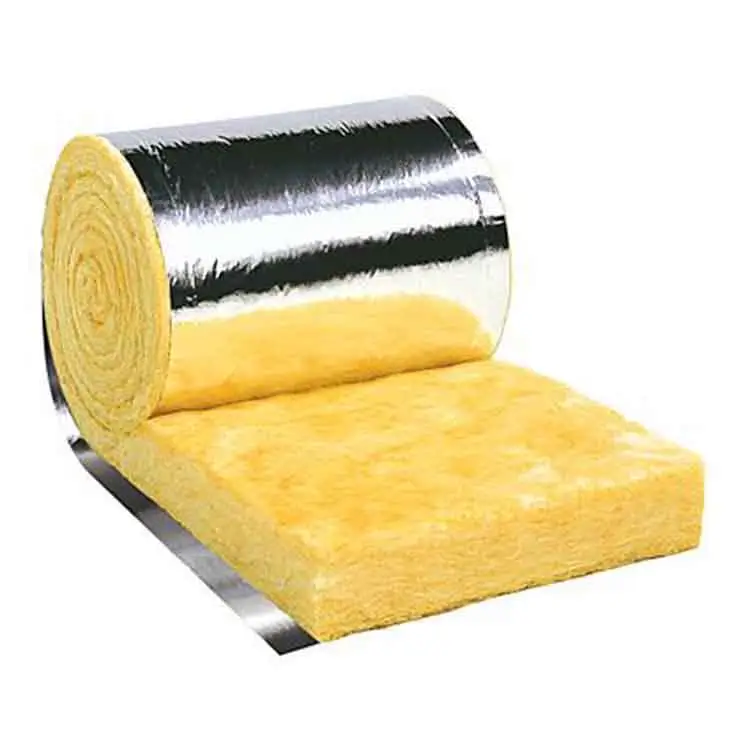 Heat roof insulation building material price fiber glass wool roll blanket