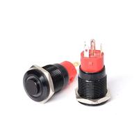 Interrupteur à bouton-poussoir lumineux 12 mm 16 mm |   Interrupteur momentané en métal éclairé par LED, étanche IP67, pour borne d'arcade et machine à sous