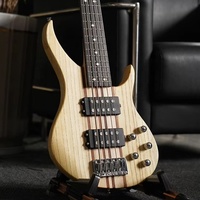 Basse électrique 5 cordes à montage sur manche, corps en frêne, double micros, égaliseur actif 3 positions, pour la scène professionnelle, en stock pour la vente en gros
