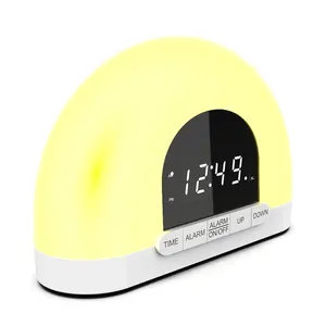 Sale Popular Children Gift Items Sleep Clock Table Sunrise Alarm Clock Semicircle Night Light