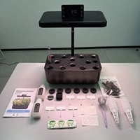 Slimme hydrocultuur plantenbak voor huishoudelijk gebruik met LED-kweeklamp, 5L waterreservoir voor automatische circulatie, Bluetooth/app-bediening voor binnen.