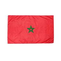 Drapeau du Maroc en polyester 68D avec œillets en laiton, personnalisé, vente en gros