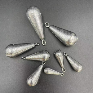 Plomb de pêche en forme de larme 150g résistant à la corrosion pour cannes à lancer et accessoires de pêche - Product Image 2