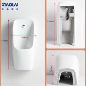 โถปัสสาวะเซรามิกติดผนังแบบโมเดิร์น ระบบไซฟอน ระบายน้ำอัตโนมัติ สำหรับโรงแรม บ้านพักผู้ใหญ่ ขายส่ง - Product Image 6