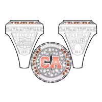Bague de championnat sportif personnalisable Bague de mode en alliage de zinc Nom personnalisé Logo Princess Cut Celebrate School Class