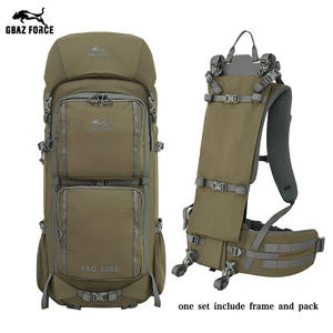 Sac à dos de chasse Gbaz Force 85L en nylon avec cadre externe, sangle réglable, imperméable, pour le tir à l'arc en plein air, unisexe, vert Ranger - Product Image 2