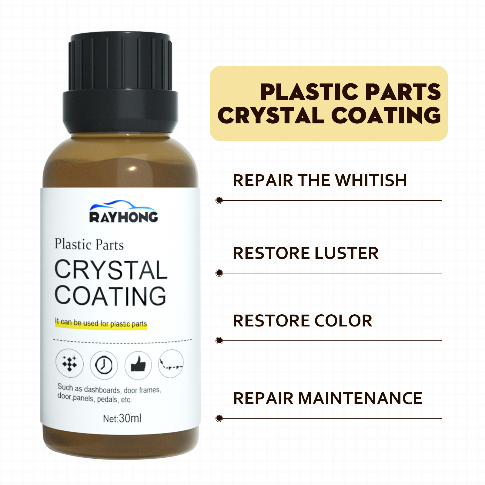 RAYHONG Car Plastic Renovation Coating - Product Information