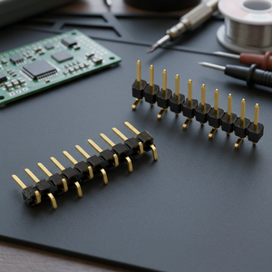 Haute précision 1.27mm pas Vertical 1Row 2.5H SMT connecteurs optiques connecteurs à fibres optiques en-tête de broche finition de Contact or PA6T - Product Image 2
