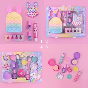 New Design Fashion Little Girl Cosmetic Vegan Organic Oem Odm Wholesale Girls Children Makeup Kit Hair Color Set For Kids