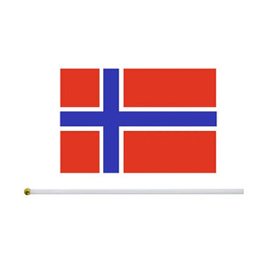 Personalizado 12x18 pulgadas Mini 100% Poliéster <span class=keywords><strong>Noruega</strong></span> Bandera de mano - Product Image 4