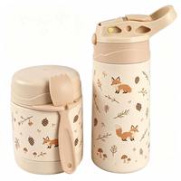 10oz Suppen-Thermobehälter für Warme Speisen Kinder Isolierter Essensbehälter Weithals-Lunchbox aus Edelstahl für Kinder mit Löffel