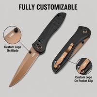 Couteau pliant BM710 de haute qualité avec verrouillage assisté par axe CNC, manche en aluminium, pour camping, chasse, EDC, couteau à fruits, vente en gros