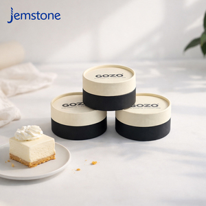 Venta de Fábrica: Caja Redonda de Cartón Ecológica para Pasteles y Postres, Tubo de Papel Kraft para Empacar Tartas de Queso, Personalizable - Product Image 1