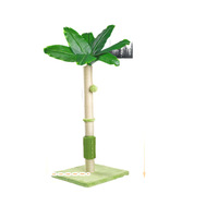 Poteau à gratter pour chat en sisal écologique en forme de palmier |   Purr Garden, emballage en carton à 2 niveaux de 125 cm, intérieur/extérieur