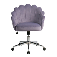 Chaise de bureau moderne en velours pour la maison, confortable, réglable en hauteur, pivotante, mobile, chaise de bibliothèque, chaise de bureau à domicile
