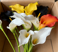 Fleurs artificielles Calla Lily réalistes multicolores au toucher doux en EVA pour la décoration de mariage et de la maison