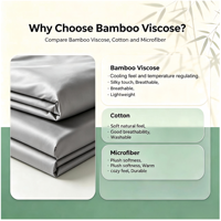 Parure de lit de luxe du meilleur fournisseur, ensemble de draps doux et soyeux 100% bambou biologique, housse de couette en bambou, ensemble de literie en bambou