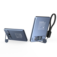 Batterie externe magnétique sans fil 3 en 1 5000mAh 10000mAh avec écran TFT