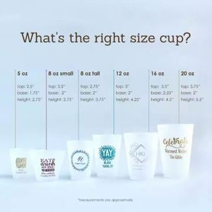 Vasos de Plástico Irrompibles Esmerilados de 12oz o 16oz para el Sr. y la Sra. - Recuerdo de Boda - Product Image 5