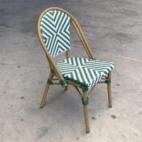 Ensemble de chaises de jardin modernes pour l'extérieur Conception de parc de vignes en métal pour café-restaurant Vacances Campagne Vent Villa Utilisation