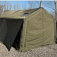Premium 14 ㎡   Tente de camping gonflable portable imperméable toutes saisons à double couche en coton TC surdimensionnée et confortable
