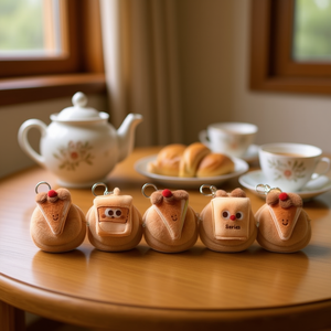 Porte-clés en peluche de la série Afternoon Tea, sac miroir de 9 cm pour femmes et filles - Product Image 3