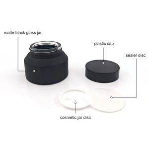 Pot en Verre Noir Mat pour Soin de la Peau avec Pompe à Lotion, Flacon de Sérum de 15 ml, Pot de Crème de Luxe pour le <span class=keywords><strong>Visage</strong></span> pour <span class=keywords><strong>Homme</strong></span> - Product Image 5