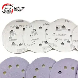 New Arrivals mirka Q.Silver Sanding Disc Hook and Loop 125mm 150mm Silicon Carbide Sand Paper Disc