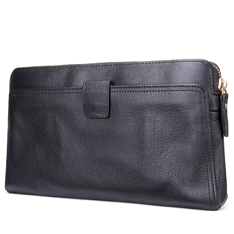 Luxury mens genuine leather clutch bag leather clutch wallet for men