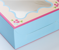 Boîtes d'emballage en papier personnalisées pour gâteaux et donuts, avec fenêtre, imprimées sur mesure, pour cadeaux, vente en gros, fournisseur économique