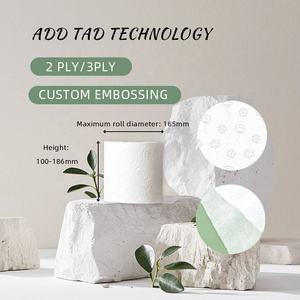 トイレットペーパー2/3 Plyロール組織カスタム竹製パルプ安価な色のトイレットペーパーメーカー - Product Image 2