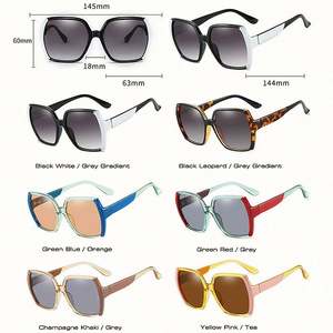 Gafas de Sol Cuadradas Extra Grandes de Moda Retro 2022 Personalizadas para Mujer, Gafas de Sol Coloridas con Montura Grande - Product Image 6