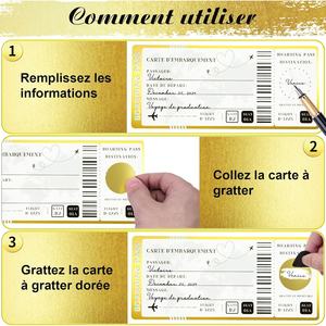 Gratta e vinci personalizzati con busta d'oro e timbratura in argento per regalo di compleanno buono viaggio per luna di miele sorpresa - Product Image 3