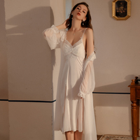 Mode avec coussin de poitrine glace soie vêtements de nuit femmes pur désir doux maille fronde chemise de nuit kimono longue Robe maison vêtements costume 4514