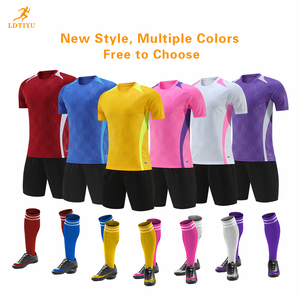 Seragam Klub Olahraga Tim Grosir Kustom, Set Jersey Printing Heat-Transfer, Seragam Sepak Bola Latihan Unisex, Kit Sepak Bola Pendek Cepat Kering - Product Image 2