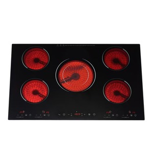 Table de cuisson à induction domestique Fuge à cinq foyers, style européen, avec panneau microcristallin, commande tactile, étanche, puissance 2000-8000W - Product Image 6