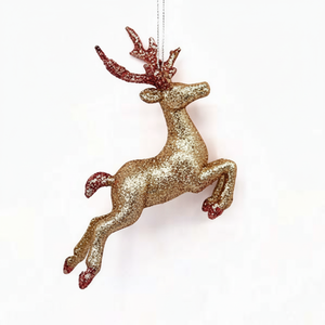 Diseño creativo Metal colgante Reno adornos de Navidad árbol decorativo colgante vacaciones fiesta festiva decoración del hogar regalo - Product Image 1