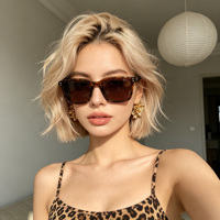 Lunettes de soleil carrées de luxe vintage avec logo personnalisé, tendance, protection UV400 pour hommes, lunettes de soleil unisexes de créateur en acétate 2026
