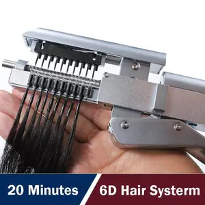Razorline tape machine d'installation de cheveux 6d de kit d'outils d'extension de cheveux