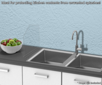 Accessoires de cuisine personnalisés 24 pouces transparent acrylique robinet d'eau réglable protection contre les éclaboussures d'évier