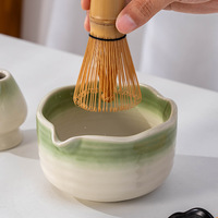 Ensemble de thé Matcha portable et durable, écologique, style Japandi, avec bol et fouet en céramique, pour usage domestique, best-seller transfrontalier