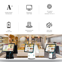 Vente en gros de terminaux de point de vente (TPV) d'occasion avec écran tactile de 15,6 pouces, système de caisse enregistreuse Android Windows pour supermarché