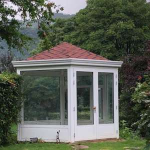 חממת חורף משולשת עם מסגרת אלומיניום, סככת זכוכית לחצר אחורית, למרפסת, לווילה, למלון, לחדר אמבטיה, מעולה - Product Image 2